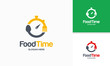 food time logo design template, vector illustration