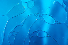 Abstract Blue Water Bubbles Background