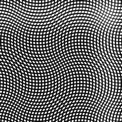 Poster - Wavy, zig-zag lines mesh texture in square format