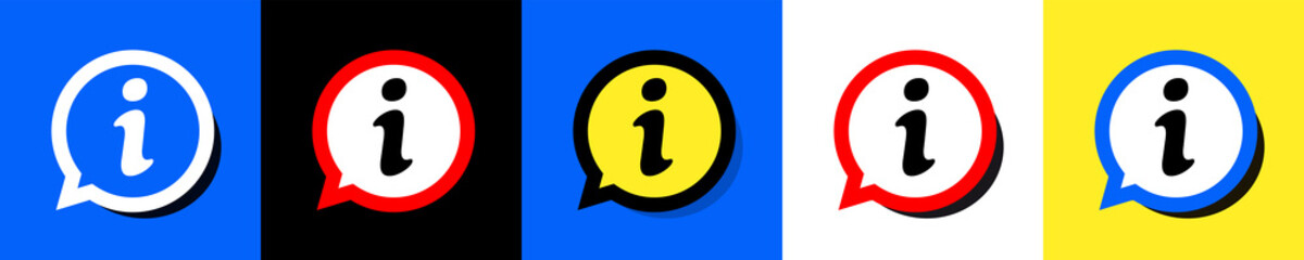 Poster - Information icon inside speech bubble