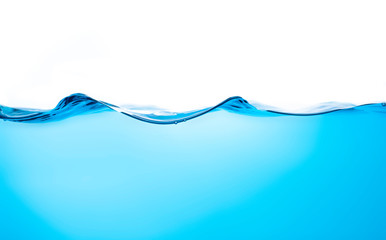  The surface of the water on white background.