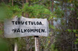 welcome sign in finnish and swedish