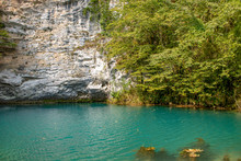The Blue Lake In The Mountains Of Abkhazia Has The Healing Power Of Rejuvenation