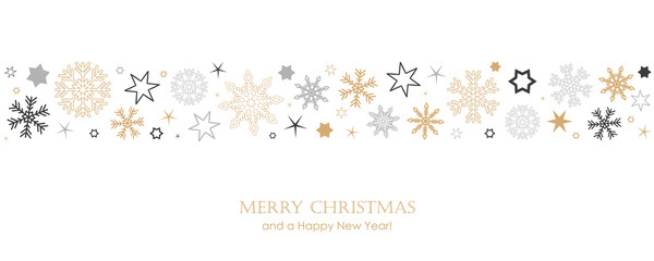 Wall Mural - christmas card with snowflake border vector illustration eps10