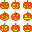 Halloween pumpkin characters