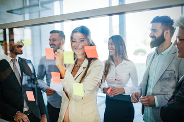 Business people conference in modern meeting room