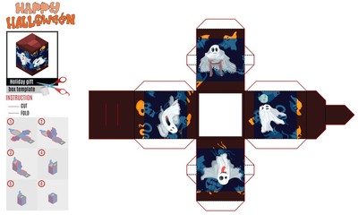 festive box template without evil ghosts scare