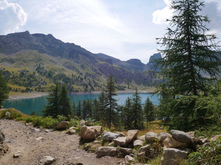  Lac d'allos nature montagne paysage