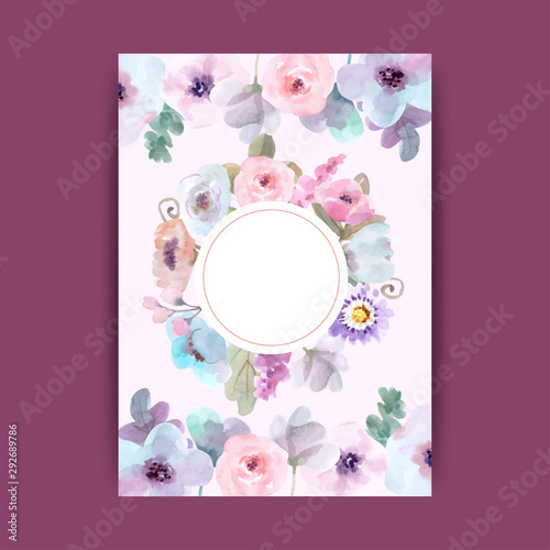 frame with flowers