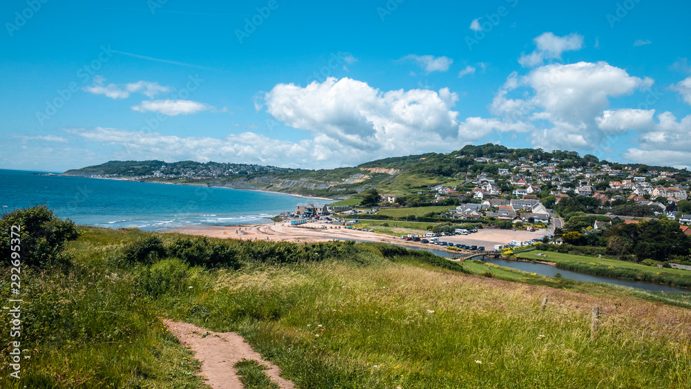 Panoramic view of Charmouth UK 