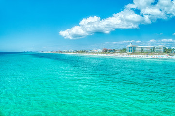 Aerial View off of the Coast of Santa Rosa Beach, FL