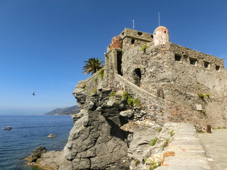 Middle age fortress Castello Dragone in Camogli, Italy