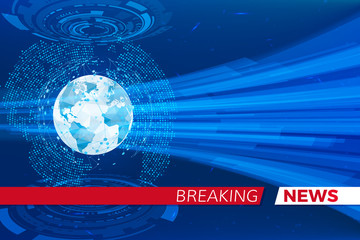 Poster - Breaking News background. Breaking news studio template. Vector illustration