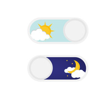 Day Night Concept, Sun And Moon, Day Night Icon