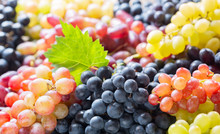 Mix Of Colorful Ripe Grapes