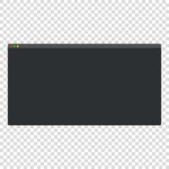 Wall Mural - dark theme modern blank computer window vector