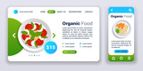 Fototapeta  - Organic food web banner and mobile app kit. Order and delivery.