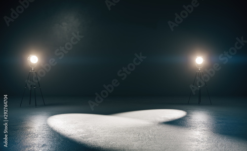 Abstract studio interior