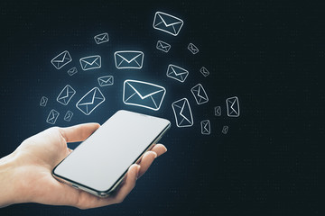 Aufkleber - E-mail marketing and newsletter concept