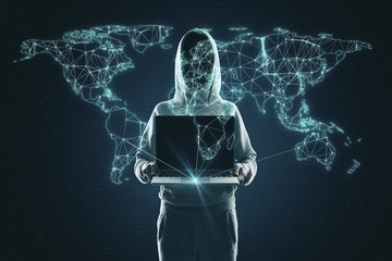 Poster - AI and hacking concept