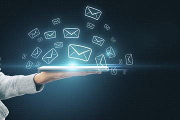 Aufkleber - E-mail marketing and innovation concept