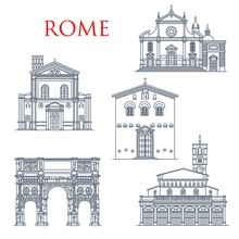 Rome Landmarks, Italy Famous Architecture
