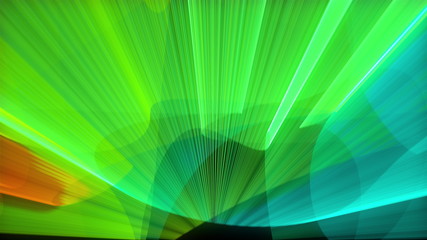 Poster - Laser show abstraction with bright colors, 3d render computer generated background
