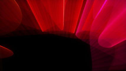 Poster - Laser show abstraction with bright colors, 3d render computer generated background
