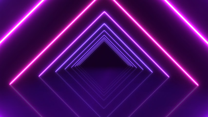Aufkleber - Abstract Neon bright lens flare colored on black background. Laser show colorful design for banners advertising technologies