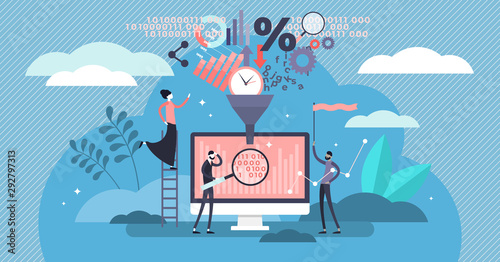 Fotomural Data filter vector illustration