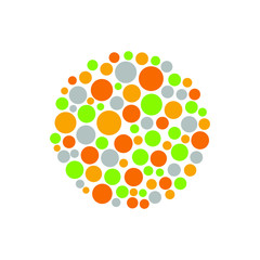 Wall Mural - circle dot logo. globe symbol. icon vector illustration. eps 10.