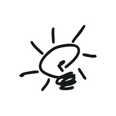 Wall Mural - bulb lamp logo. idea symbol. creative icon. vector illustration. eps 10.