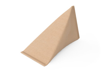 Aufkleber - Cardboard Triangle Box Cream, Juice or Milk Pack Mock Up. 3d Rendering