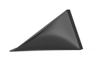 Aufkleber - Black Cardboard Triangle Box Cream, Juice or Milk Pack Mock Up. 3d Rendering