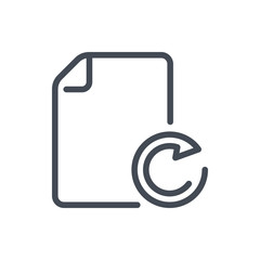 Poster - Update document line icon. Backup file vector outline sign.