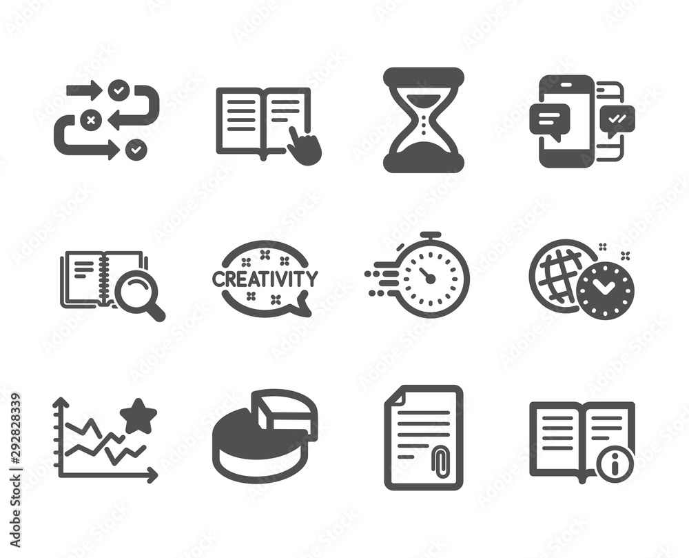 Set of Education icons, such as Timer, Read instruction, Time ...
