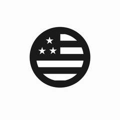 Poster - Minimalist American Flag icon logo