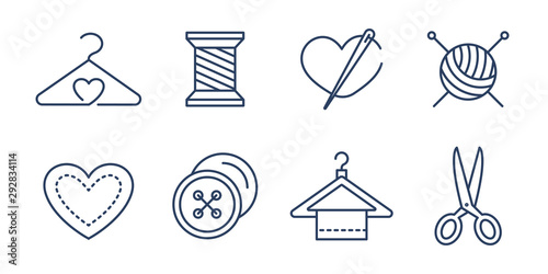 Fotomural Vector set of logo design templates and icons in simple linear style - handmade