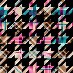 Aufkleber - Patchwork textile pattern. Seamless quilting design background.