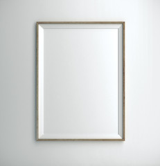 Fototapete - Blank frame in white interior