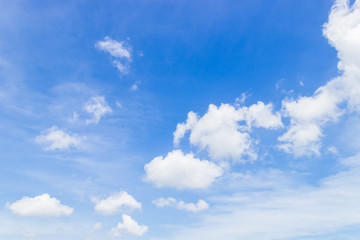 blue sky and white cloud fluffy