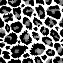 Trendy Leopard Seamless Pattern Monochrome