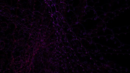 Wall Mural - seamless abstract complex wave particle animation on black background