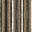 © tiff20 - Seamless pattern with stylized ethnic pattern. Drawing in ink  on Kraft paper.  Hand-drawn illustration.