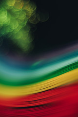 Poster - Beautiful abstract rainbow bridge and multi colored space background in the darkness.