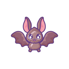 Sticker - bat flying on white background