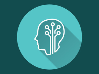 Poster - artificial intelligence - vector icon for graphic and web design.