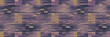 Spliced stripe geometric variegated border background. Seamless pattern with woven dye broken stripe. Bright gradient shape blend ribbon trim. Trendy digital disrupted glitch. Purple line