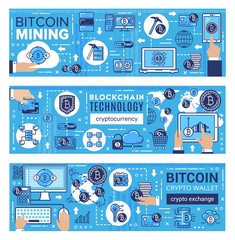 Aufkleber - Cryptocurrency bitcoin wallet, blockchain, mining