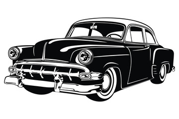 Classic vintage retro car design